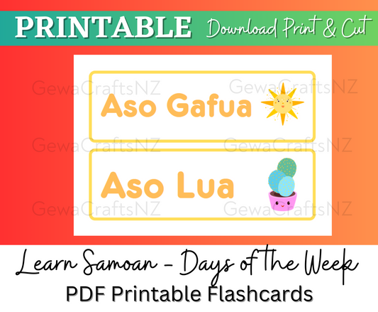Learn Samoan Days of the Week Flashcards