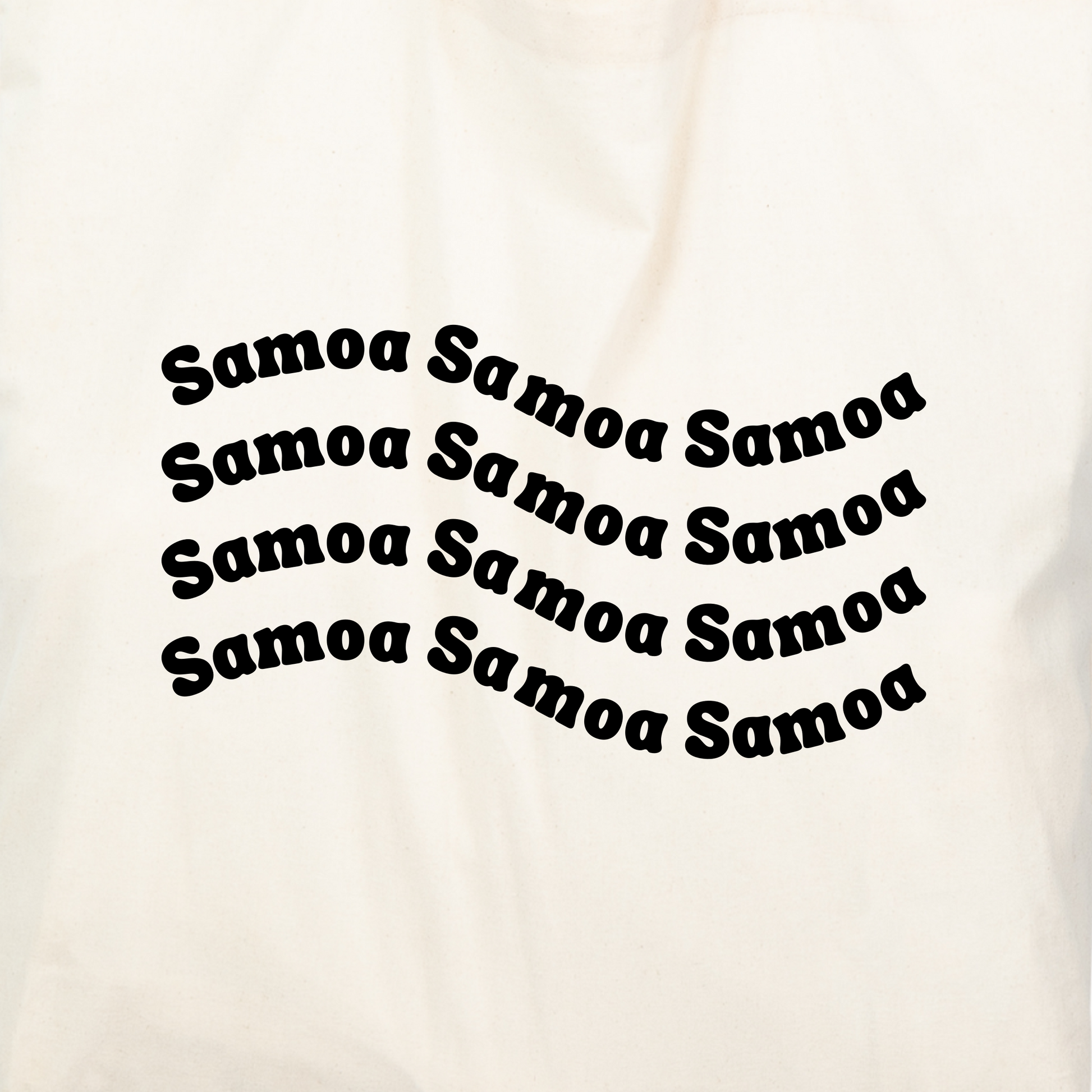 100% Cotton Tote Bag with Vinyl Designs - Samoa. 38 cm x 42 cm Cotton Tote Bag.  Machine Washable.