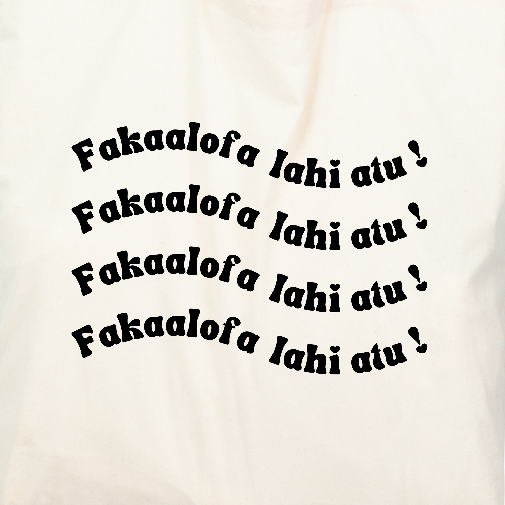 100% Cotton Tote Bag with Vinyl Designs - Fakaalofa lahi atu. 38 cm x 42 cm Cotton Tote Bag.  Machine Washable.