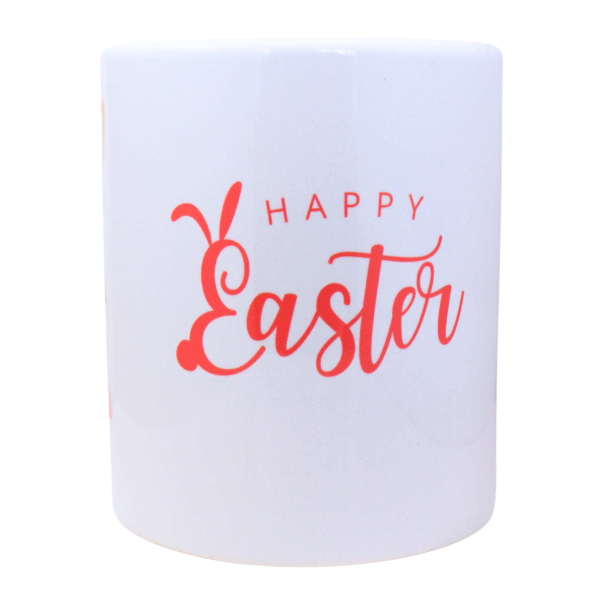 personalised easter mug. holds 325ml liquid. style is pink with bunny