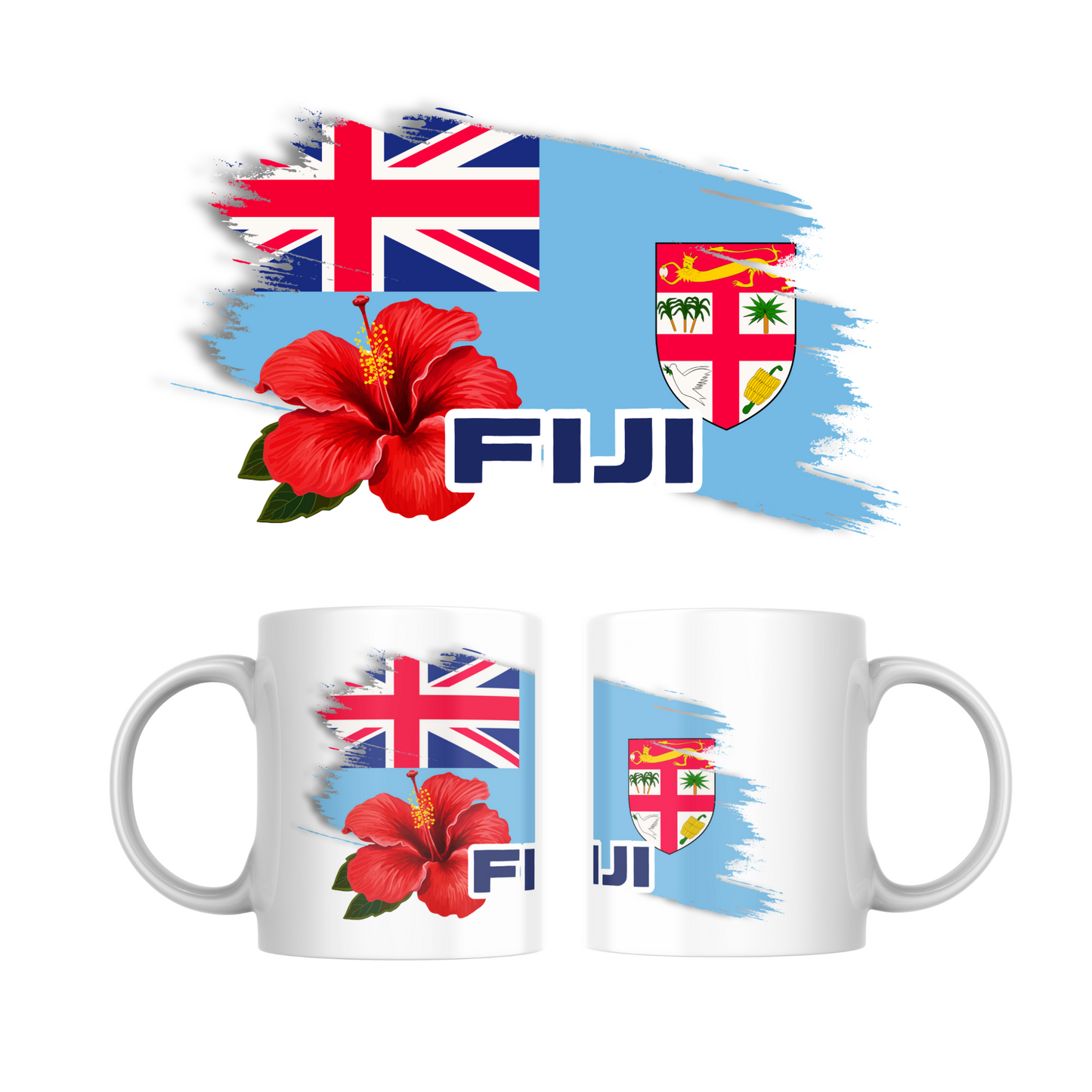 Island Flag Mugs - Samoa Tonga Niue Fiji