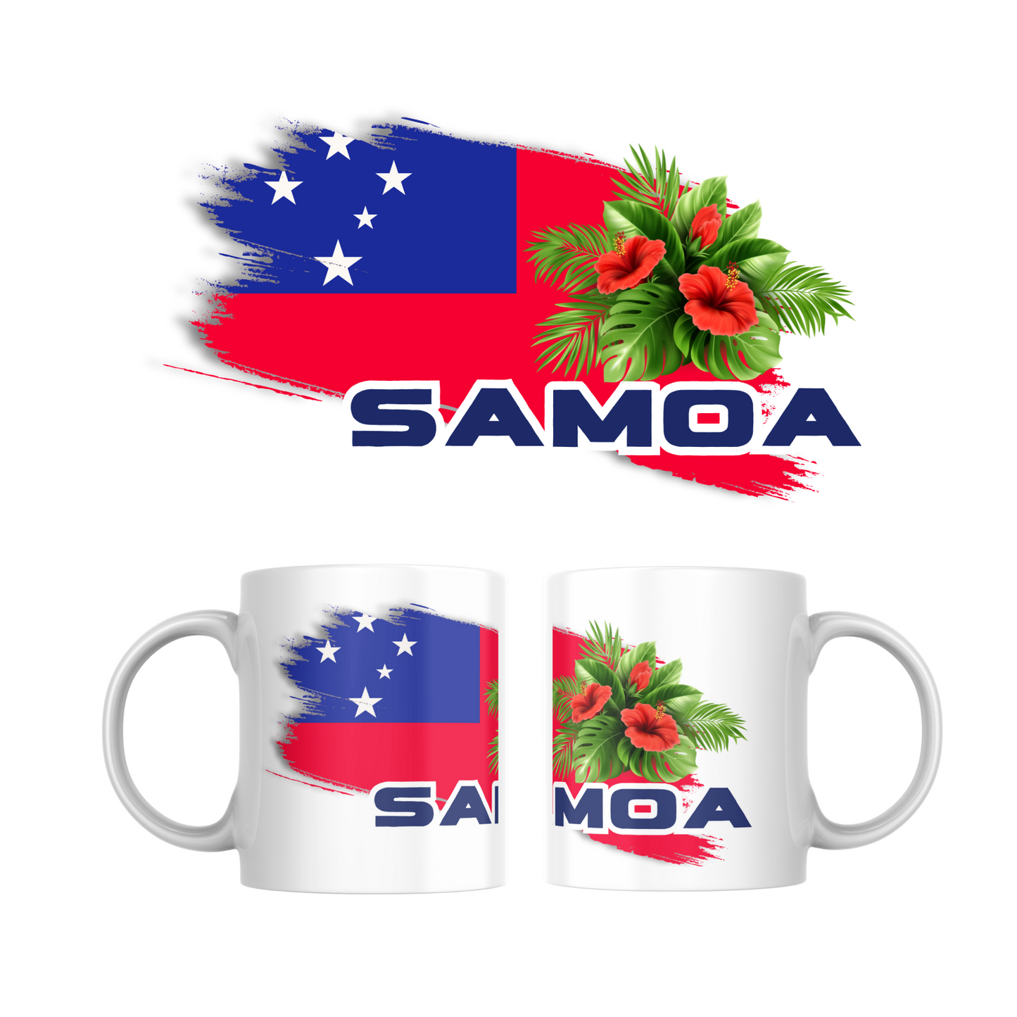 Island Flag Mugs - Samoa Tonga Niue Fiji